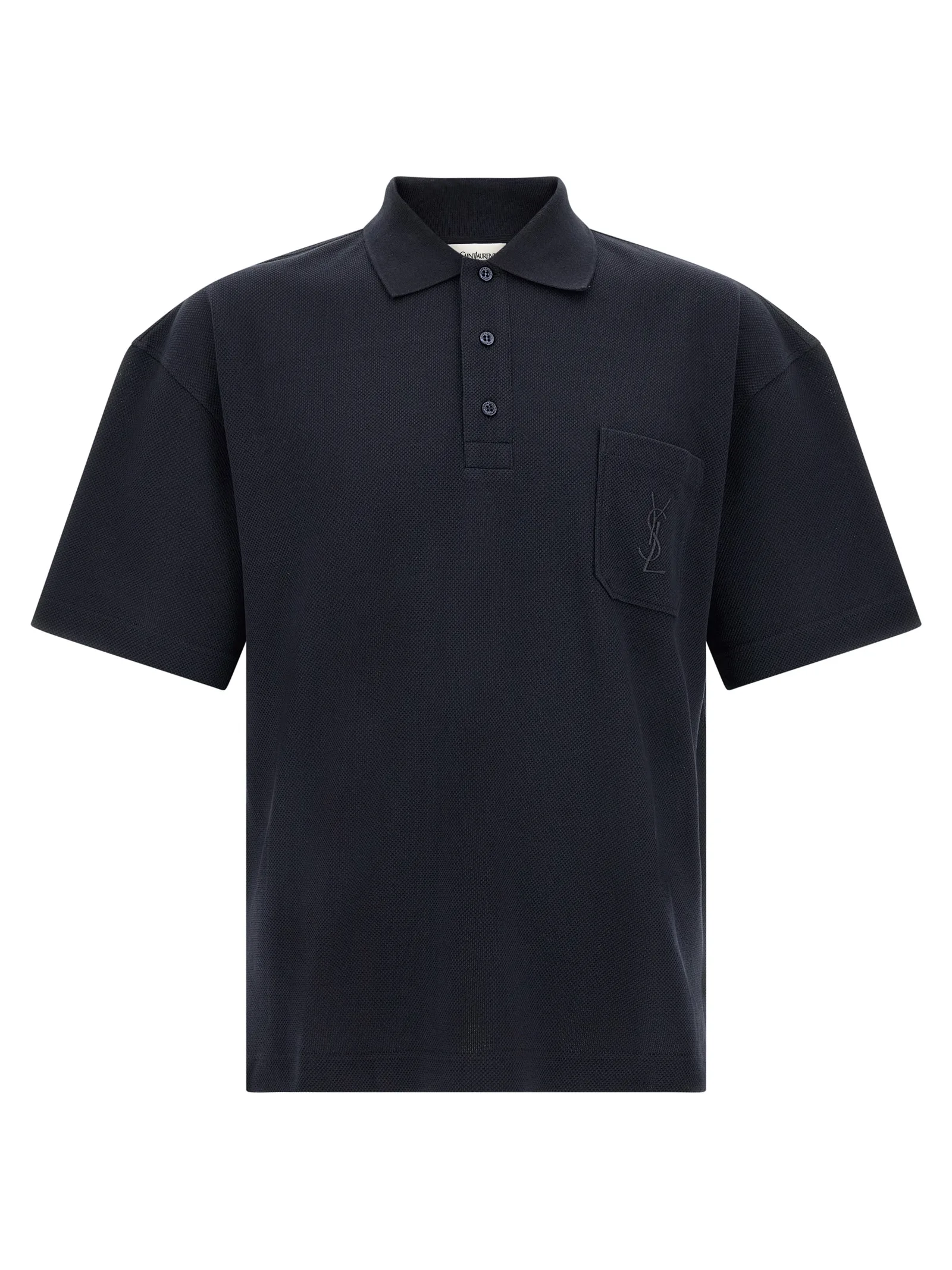 Blue Cotton Polo Shirt