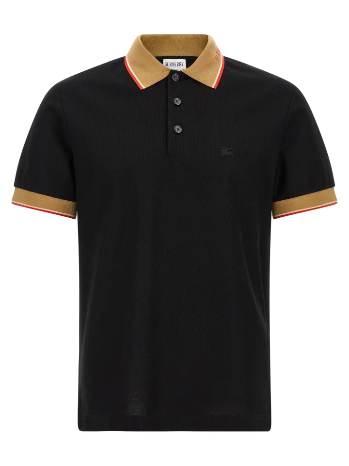 Black Cotton Polo Shirt