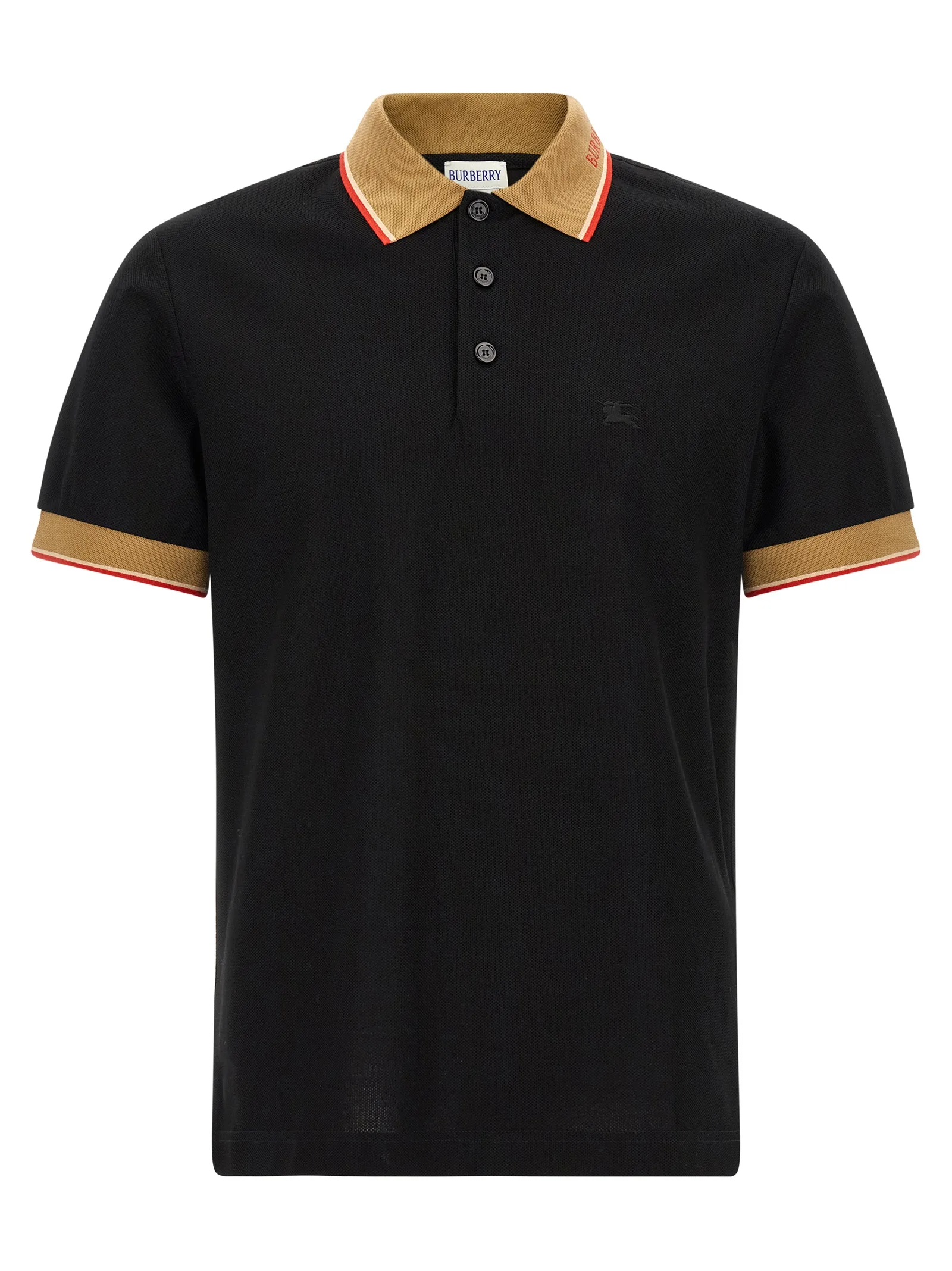 Black Cotton Polo Shirt