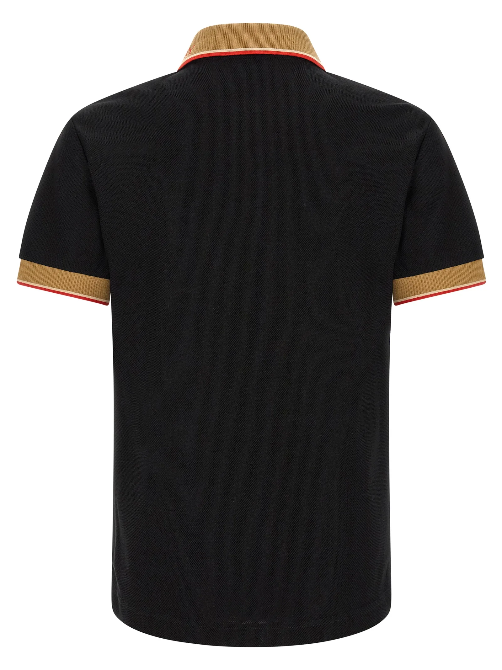 Black Cotton Polo Shirt - Image 2