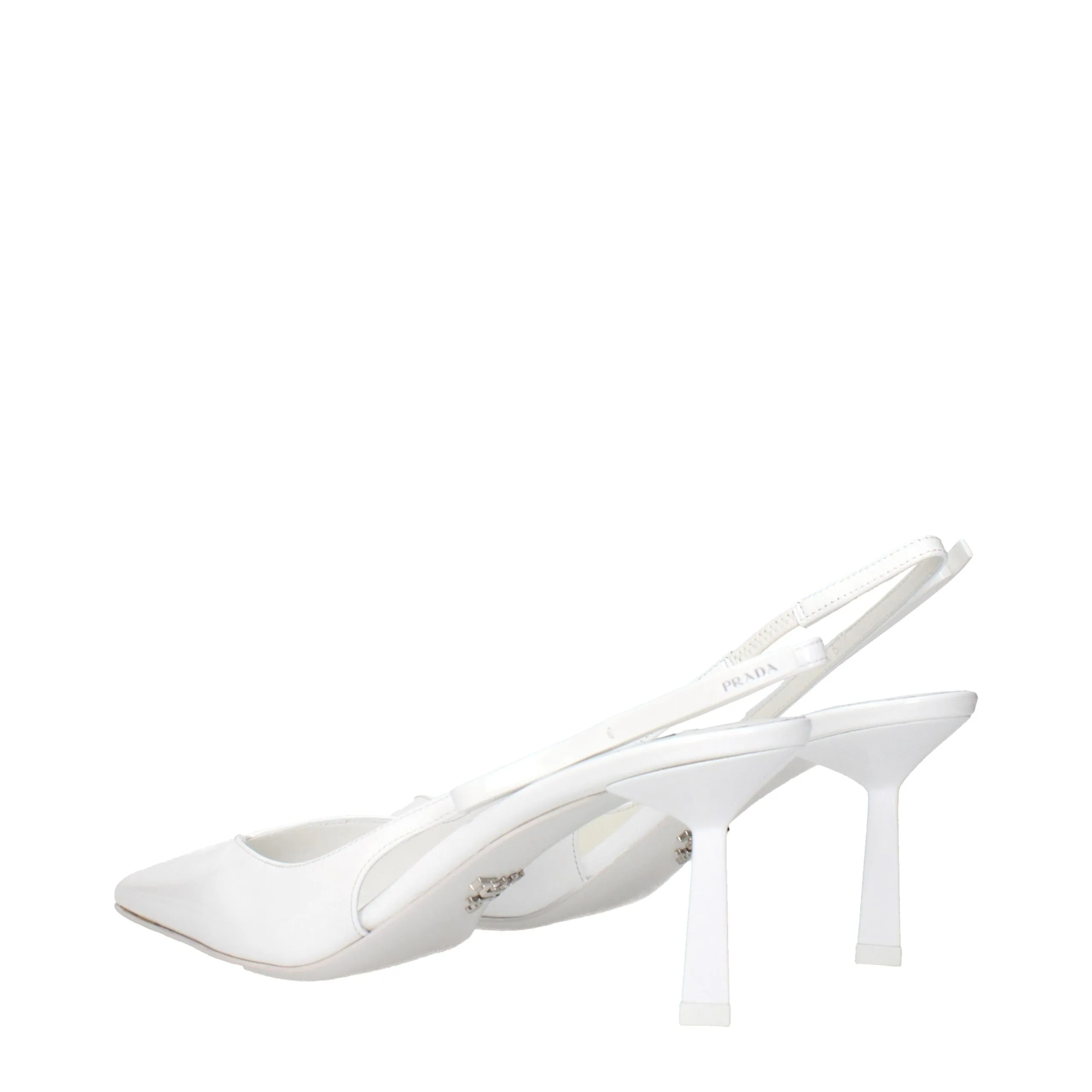 White Leather High Heel Pumps - Image 4