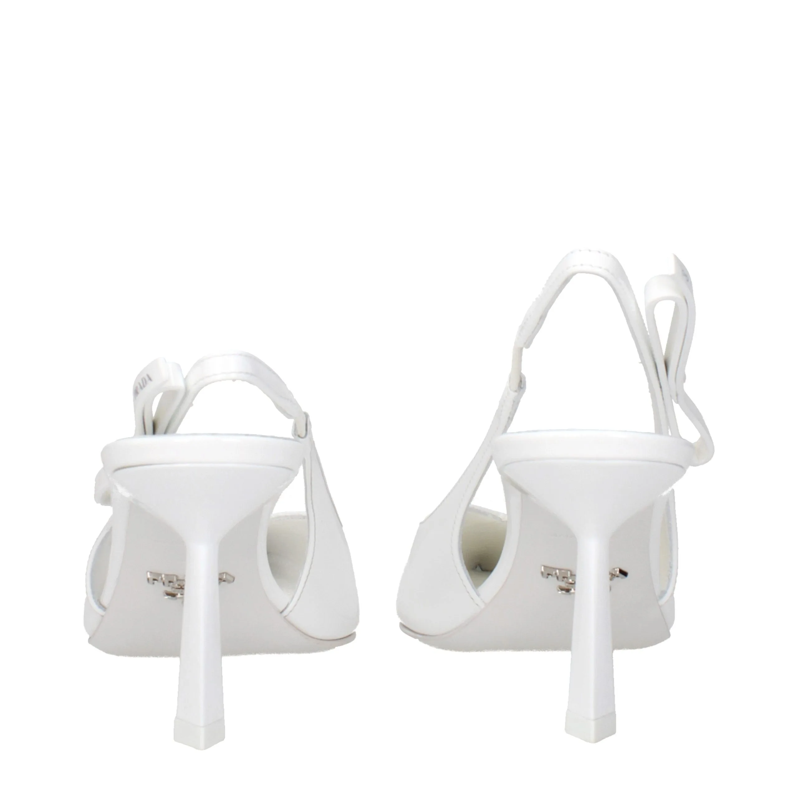 White Leather High Heel Pumps - Image 5