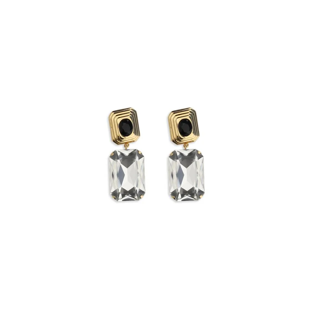 Gold Glass Earrings