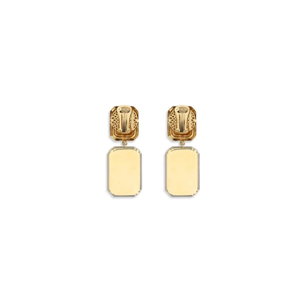 Gold Glass Earrings - Image 2
