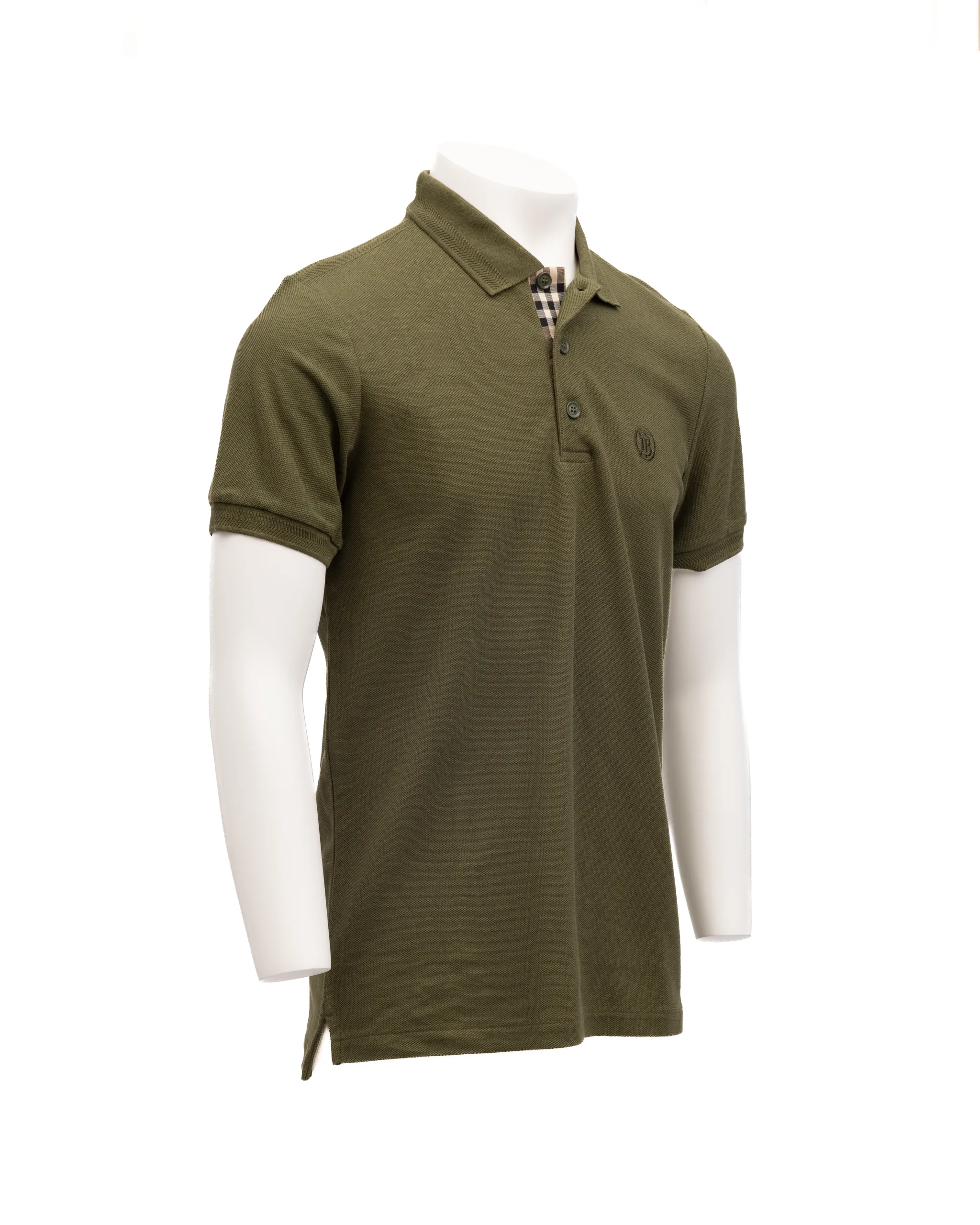 Olive Cotton Polo Shirt - Image 2