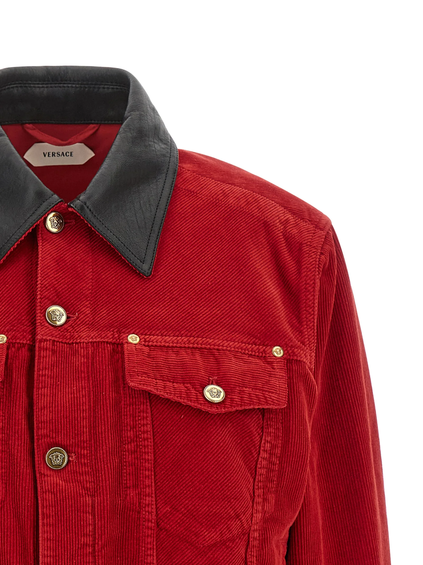 Red Cotton Full - Length Jacket - Image 3