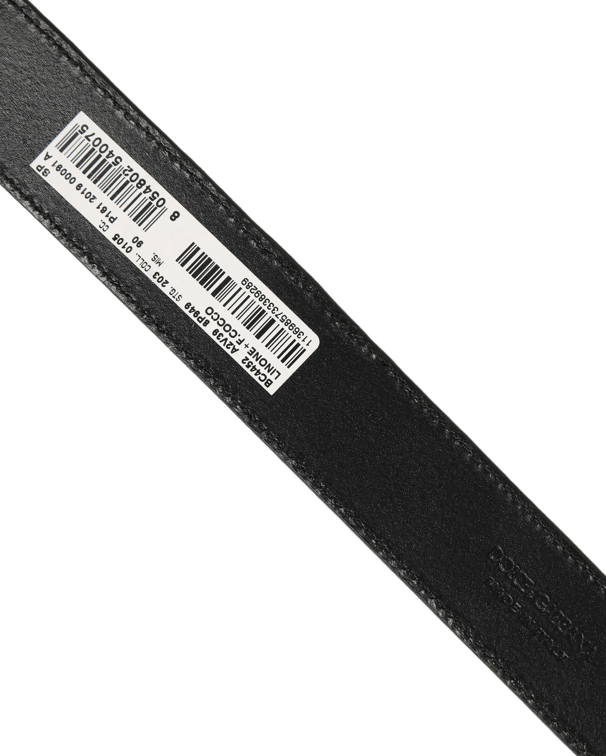 Beige Black Woven Leather Metal Buckle Belt - Image 6
