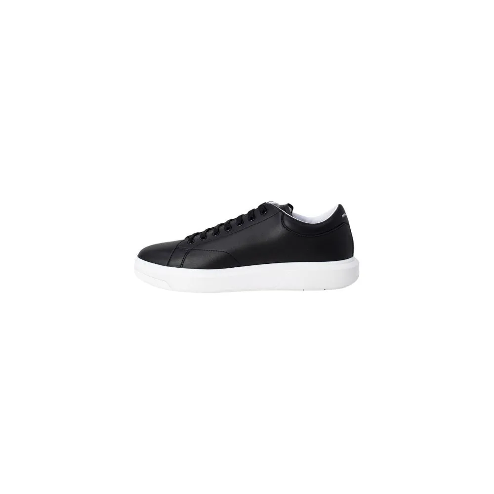 Black Leather Low Top Sneakers - Image 2