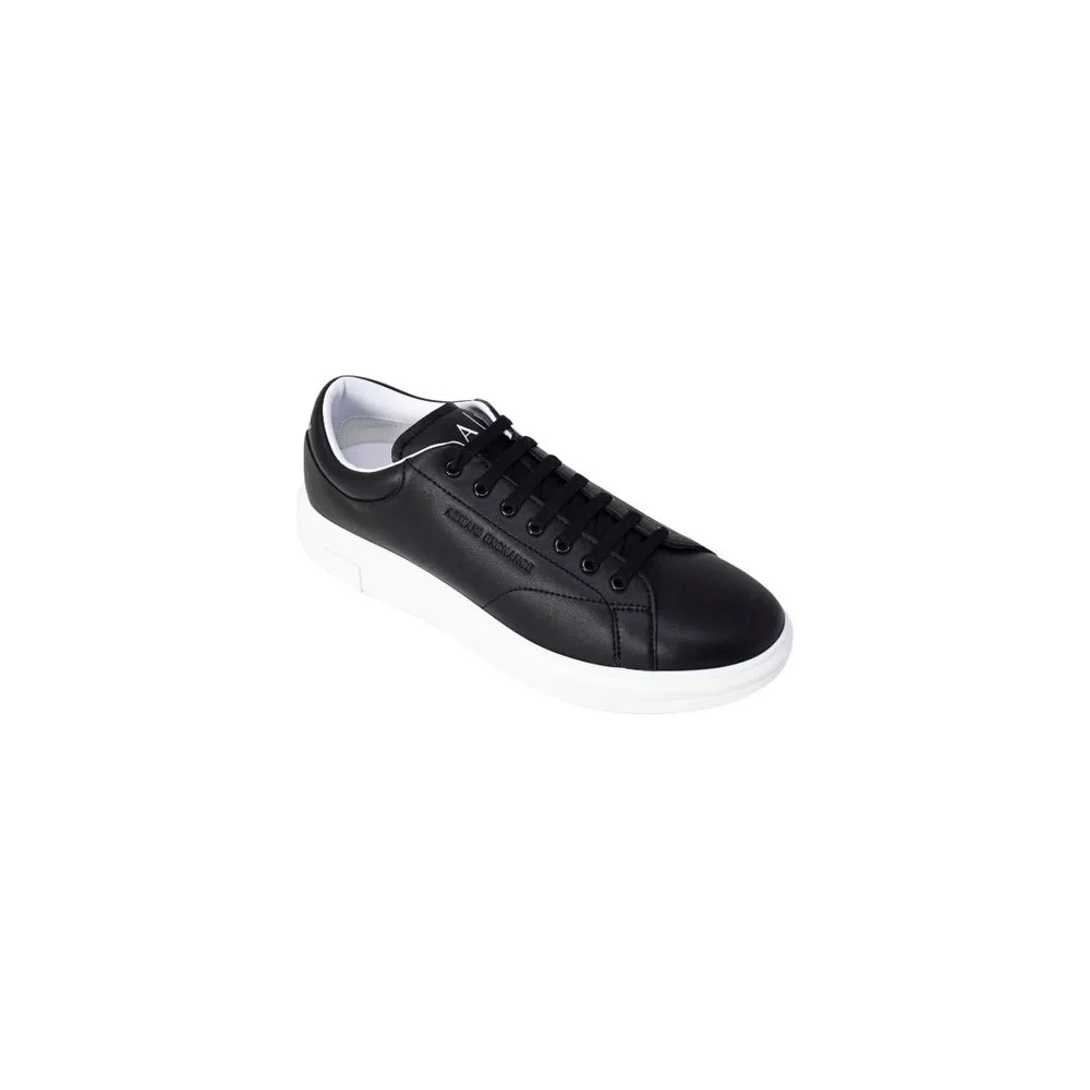 Black Leather Low Top Sneakers - Image 3