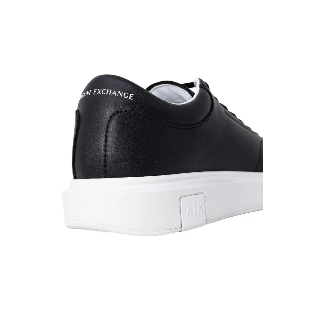 Black Leather Low Top Sneakers - Image 4