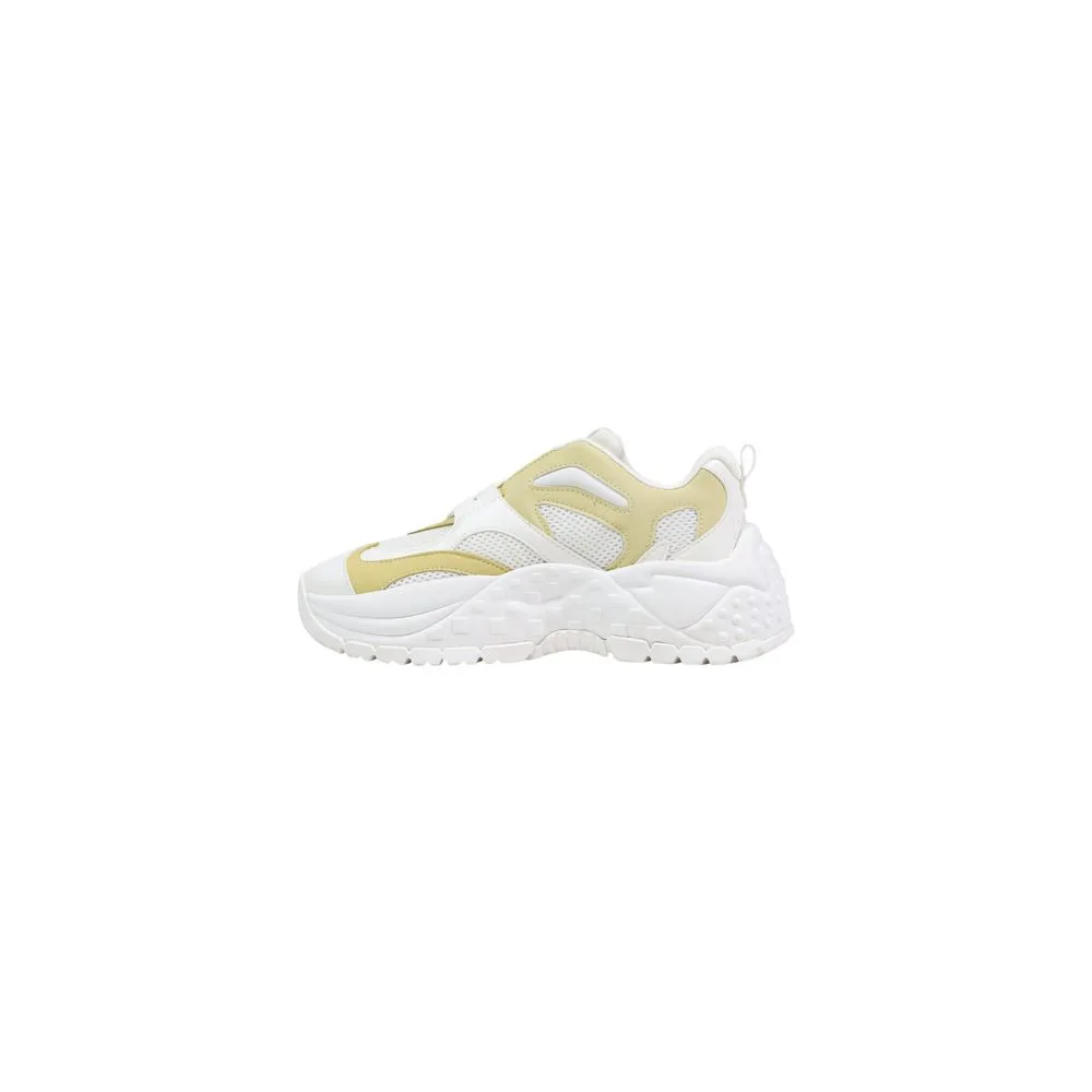 White Polyester Chunky Sneakers - Image 3