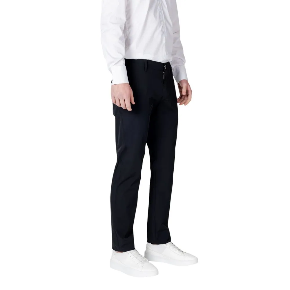 Black Cotton Casual Pants - Image 3