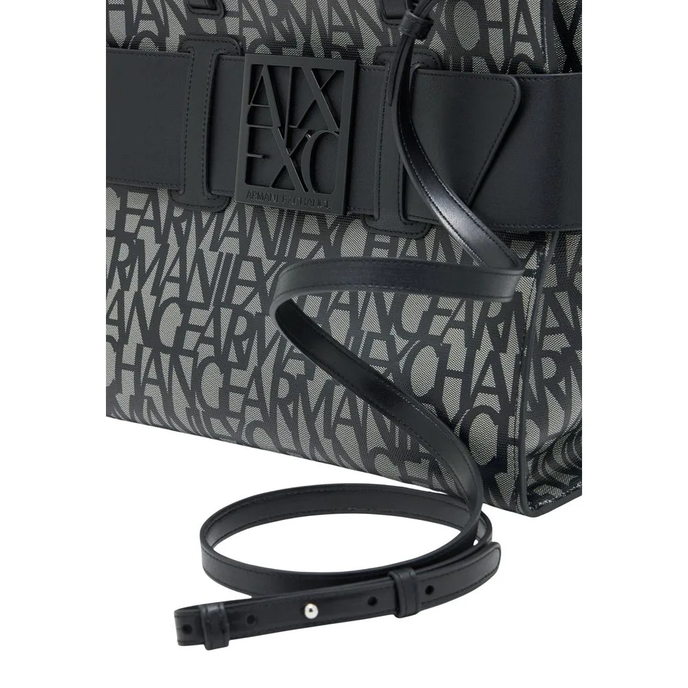 Black Cotton Handbag - Image 4
