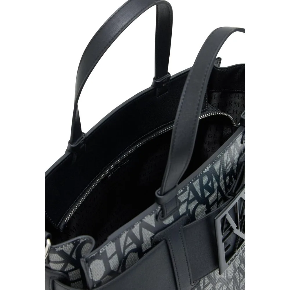 Black Cotton Handbag - Image 5