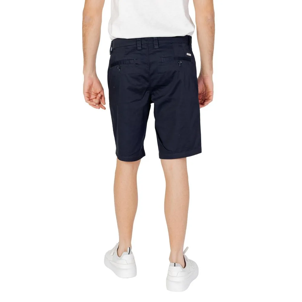 Blue Cotton Bermuda Shorts - Image 2