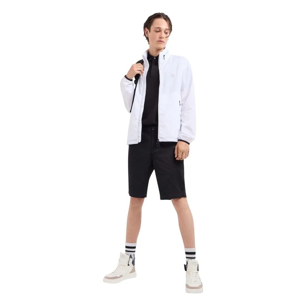 Black Cotton Bermuda Shorts - Image 3