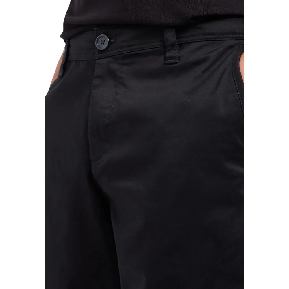 Black Cotton Bermuda Shorts - Image 4