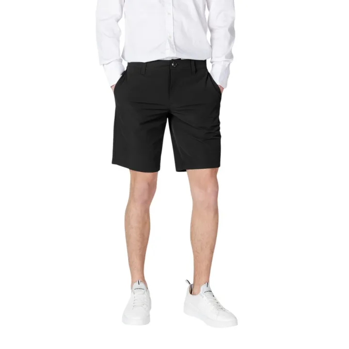 Black Polyamide Bermuda Shorts