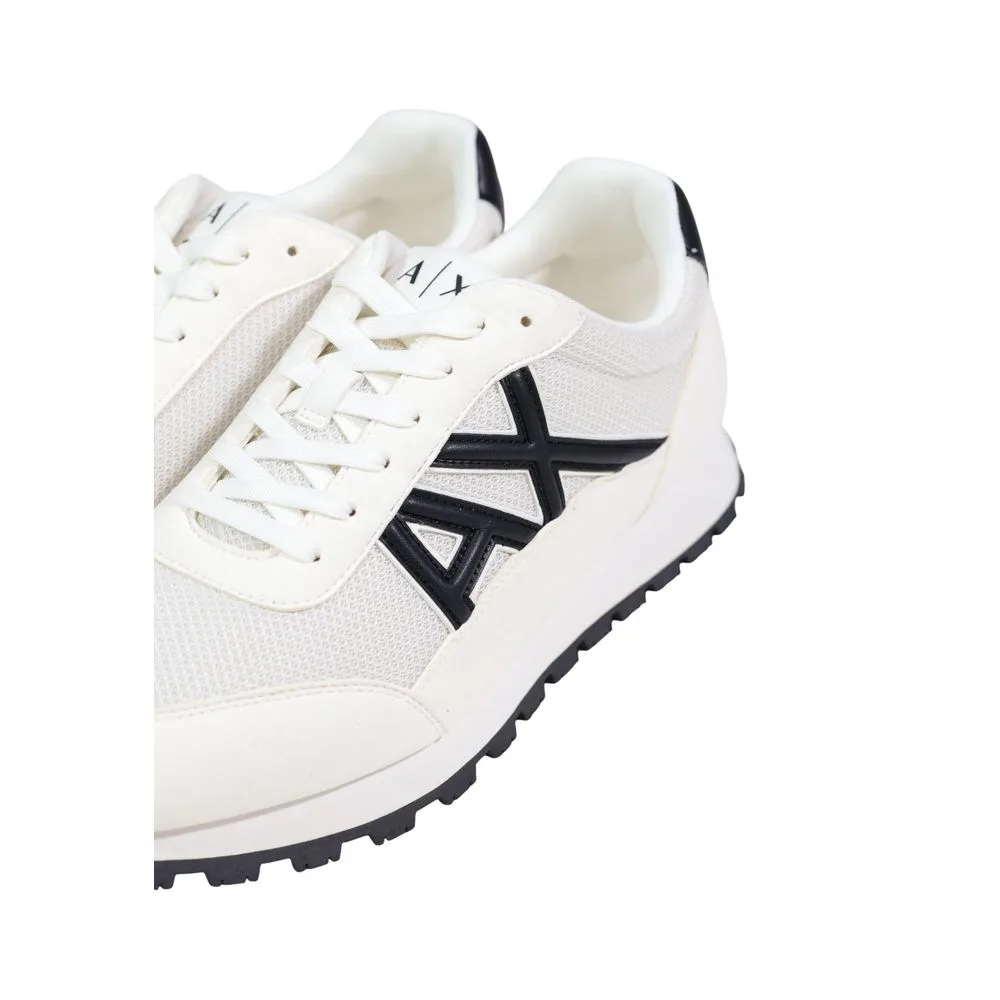 Black And White Polyester Athletic Sneakers - Image 3