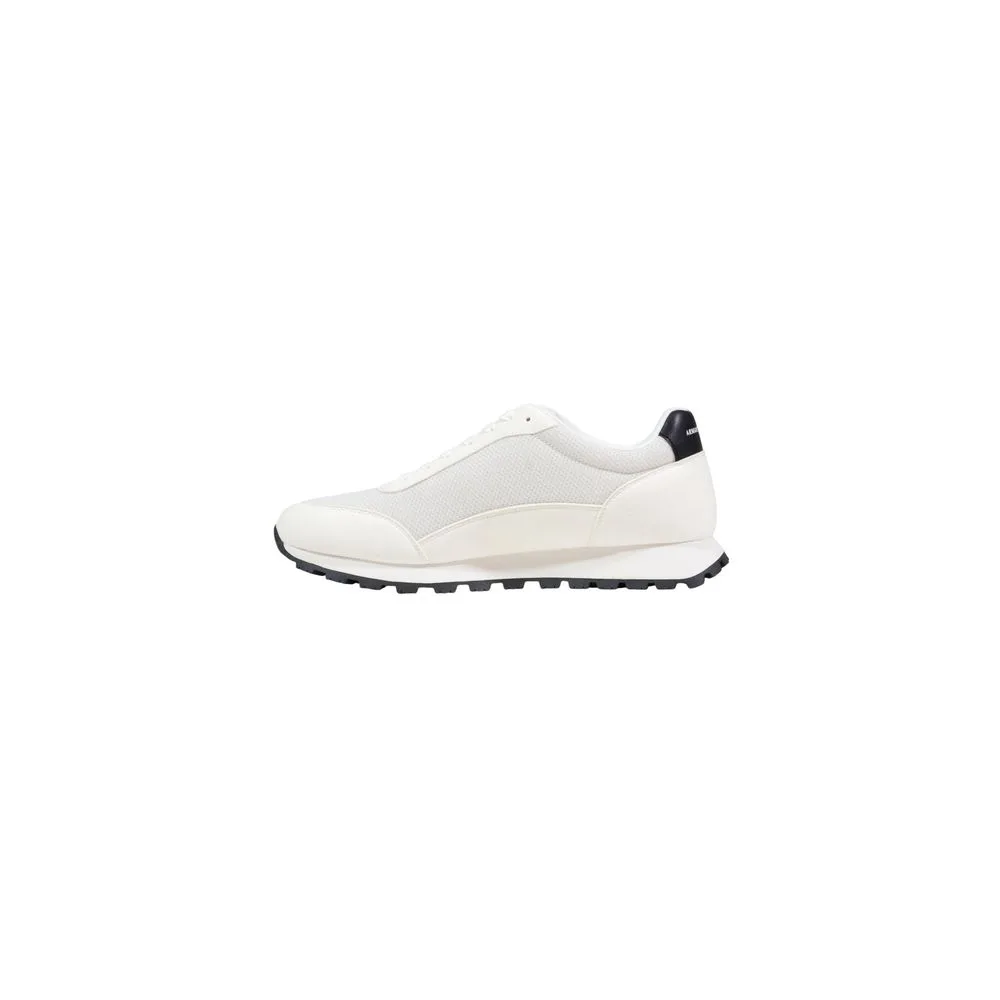 Black And White Polyester Athletic Sneakers - Image 4