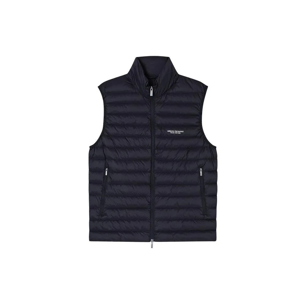 Black Polyamide Sleeveless Jacket