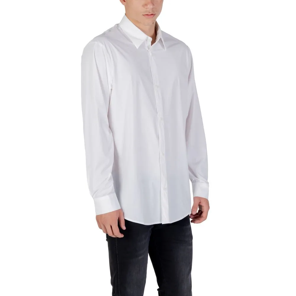 Cream Elastane Dress Shirt - Image 3