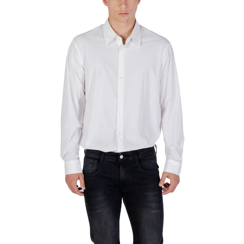 Cream Elastane Dress Shirt - Image 5