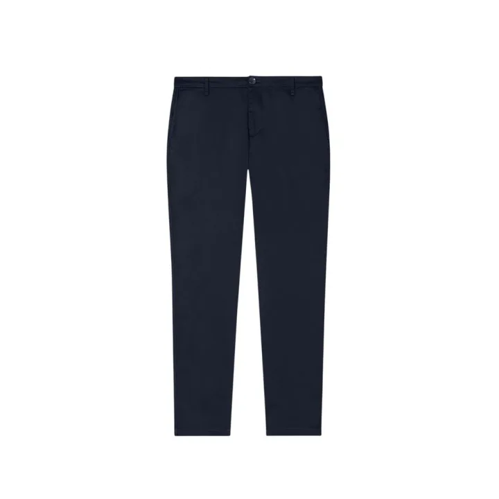 Blue Cotton Skinny Pants