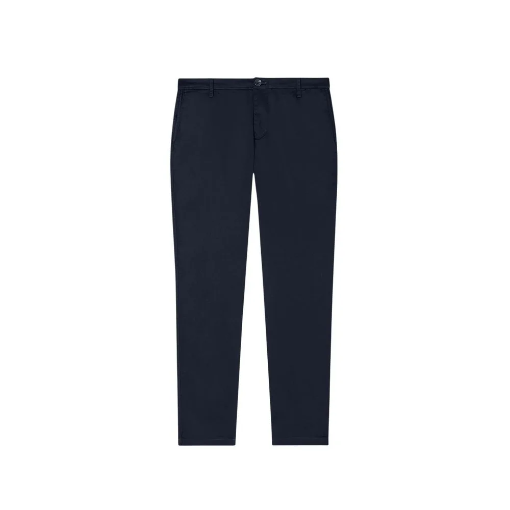 Blue Cotton Skinny Pants