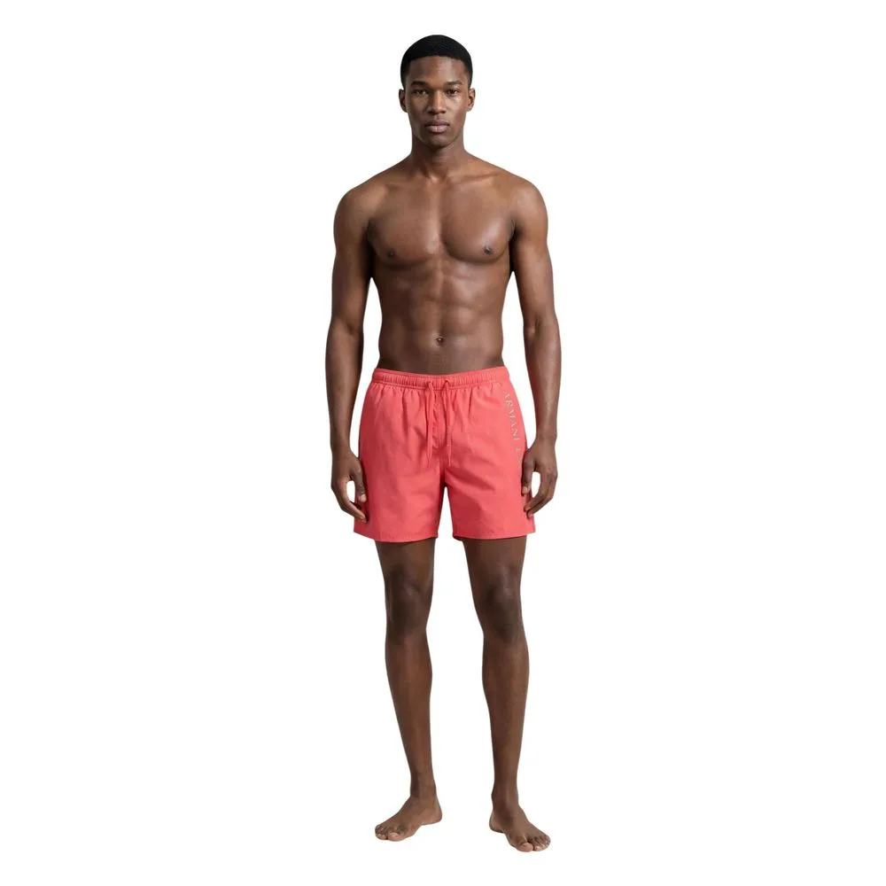 Orange Polyester Swim Shorts - Image 4