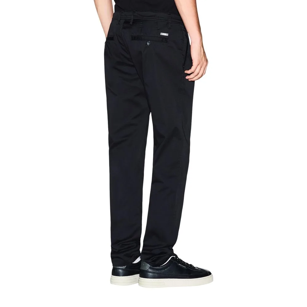 Black Cotton Skinny Pants - Image 3