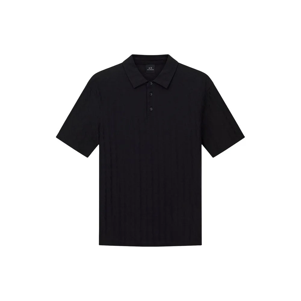 Black Cotton Polo Shirt