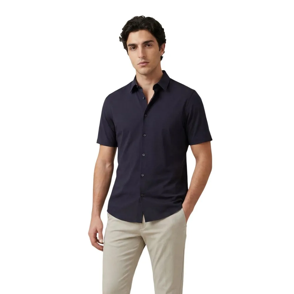 Blue Polyamide Shortsleeve Shirt