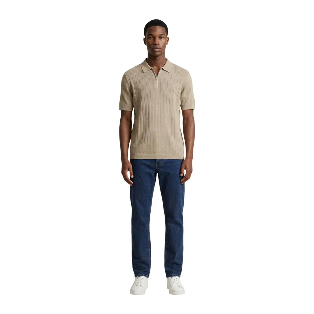 Beige Cotton Polo Shirt - Image 5