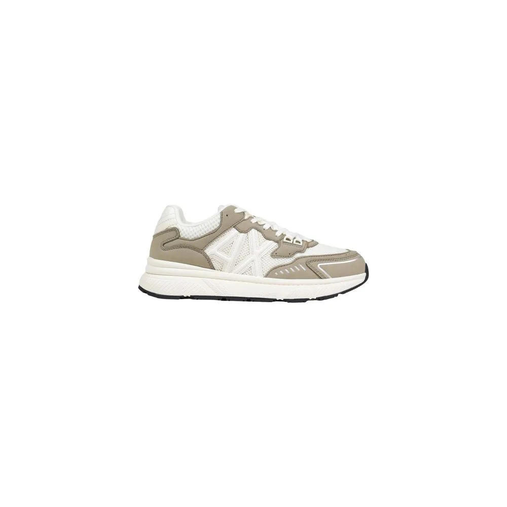 Green Polyester Athletic Sneakers