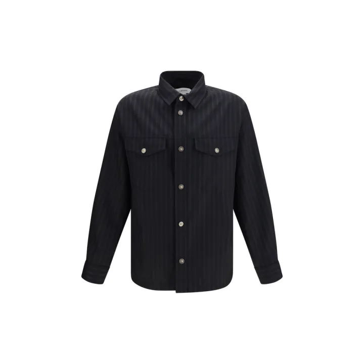 Black Wool Oves Aries Pattern Shirt