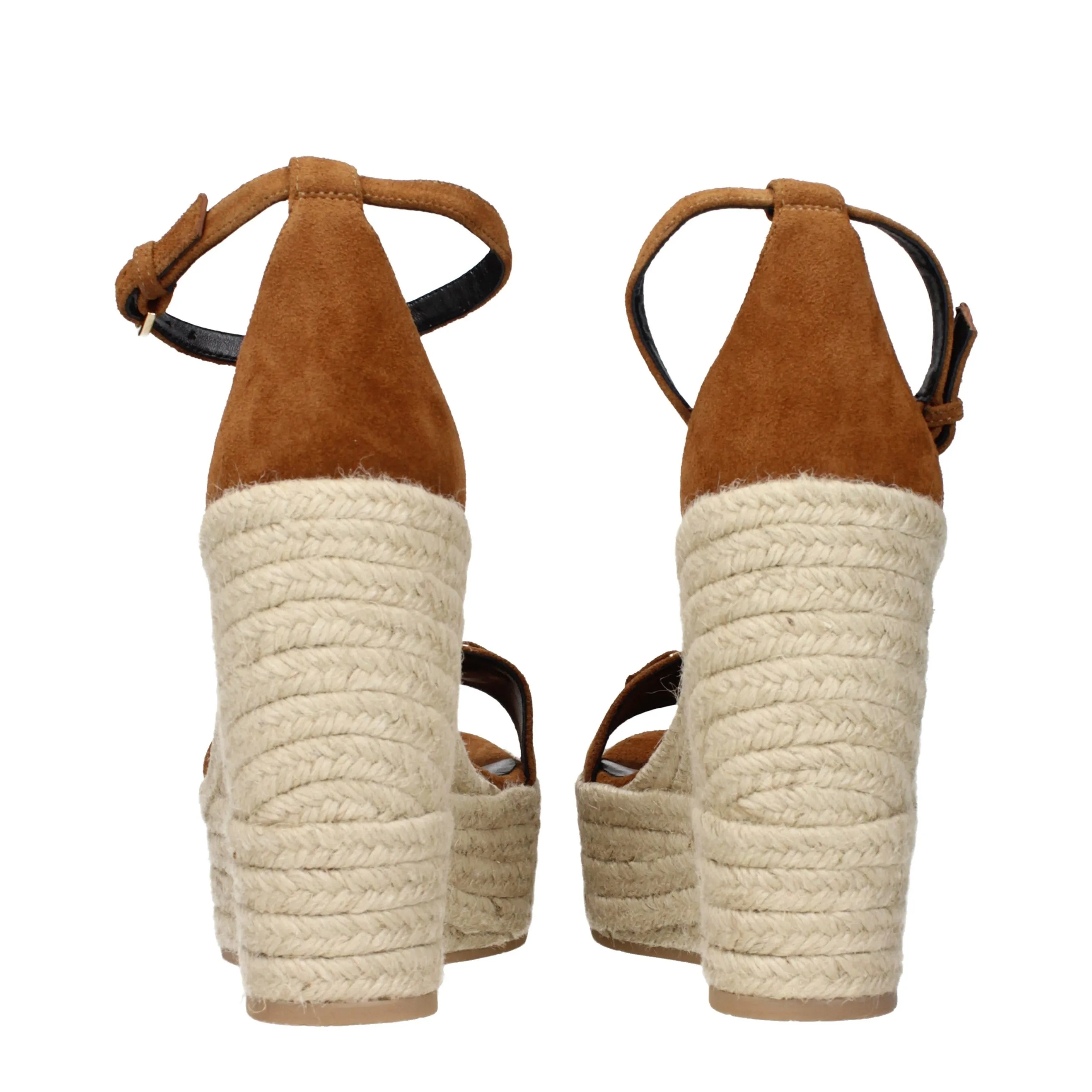 Brown Leather Wedge Sandals - Image 5