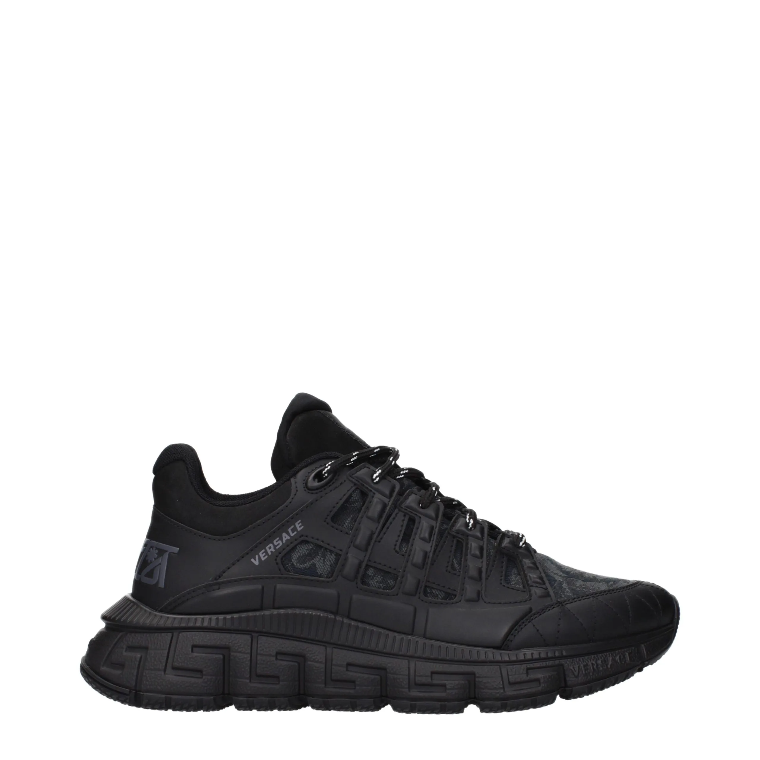 Black Fabric Athletic Sneakers
