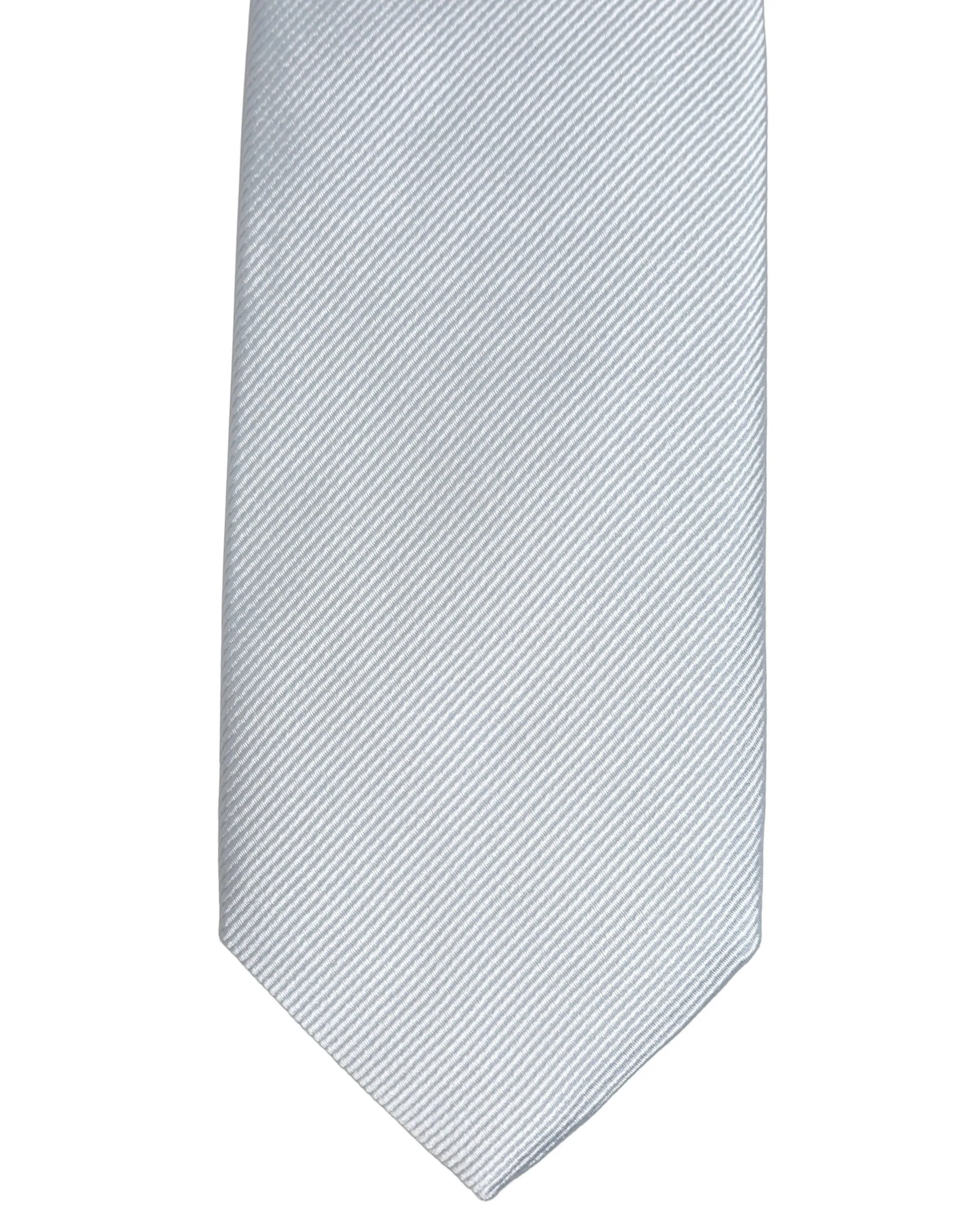 Men Light Blue Silk Classic Adjustable Tied Necktie Tie - Image 3