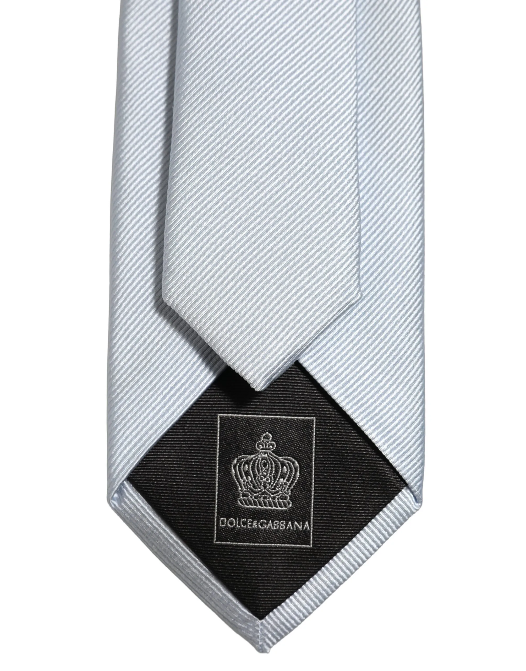 Men Light Blue Silk Classic Adjustable Tied Necktie Tie - Image 4