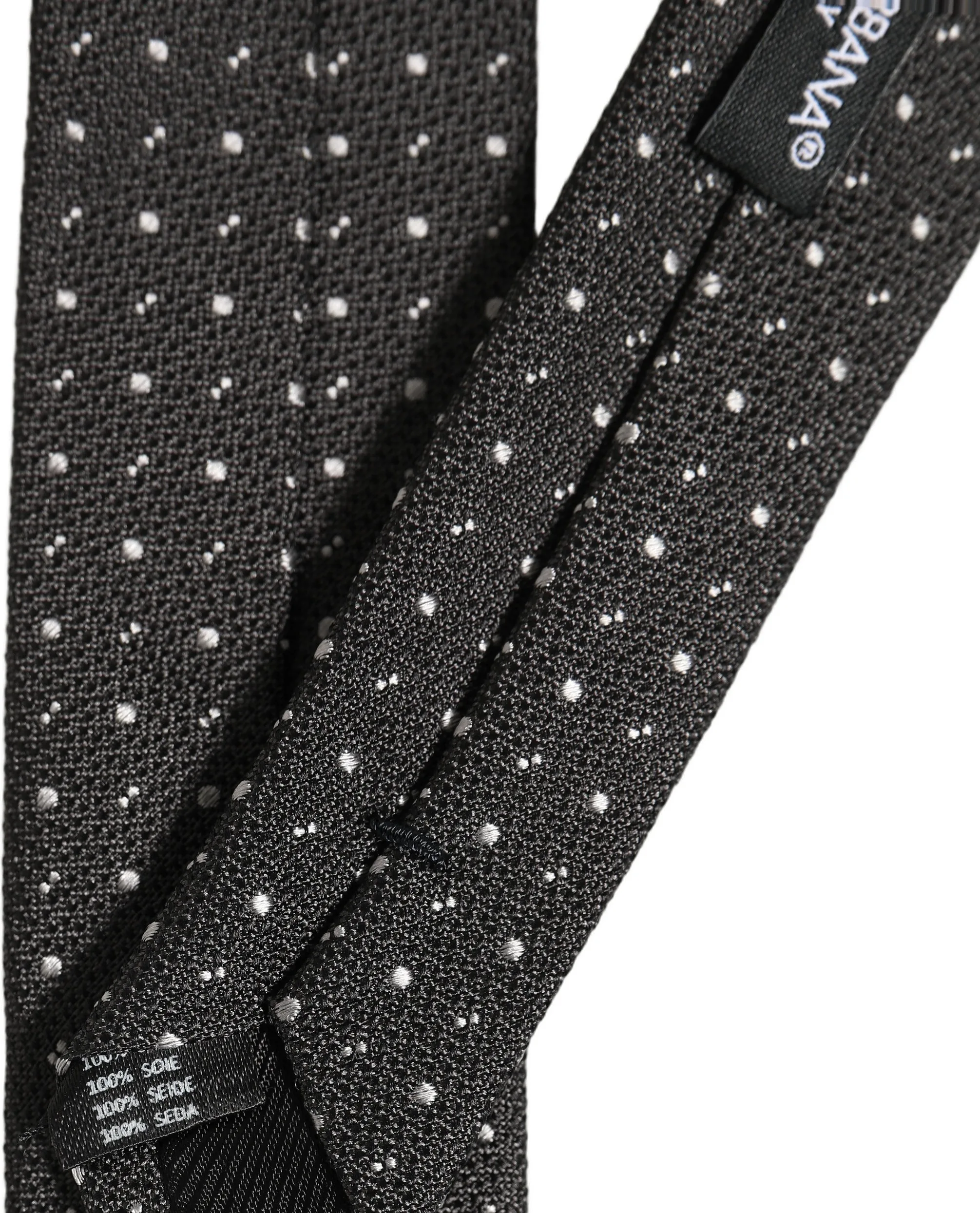 Dark Gray Polka Dot Silk Adjustable Necktie Accessory Tie - Image 4