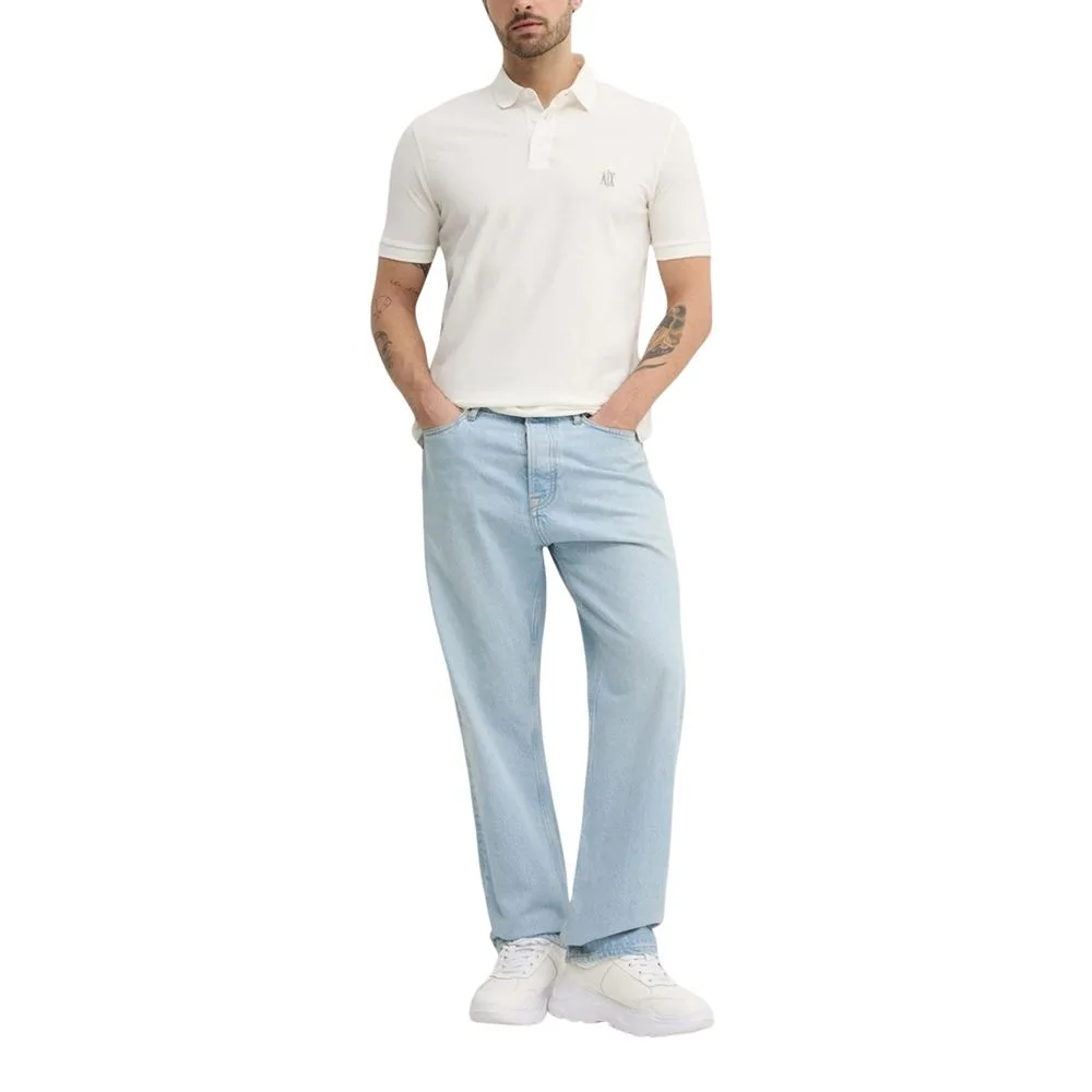 White Cotton Polo Shirt - Image 2