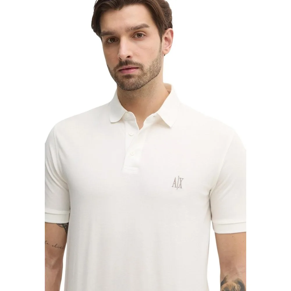White Cotton Polo Shirt - Image 5