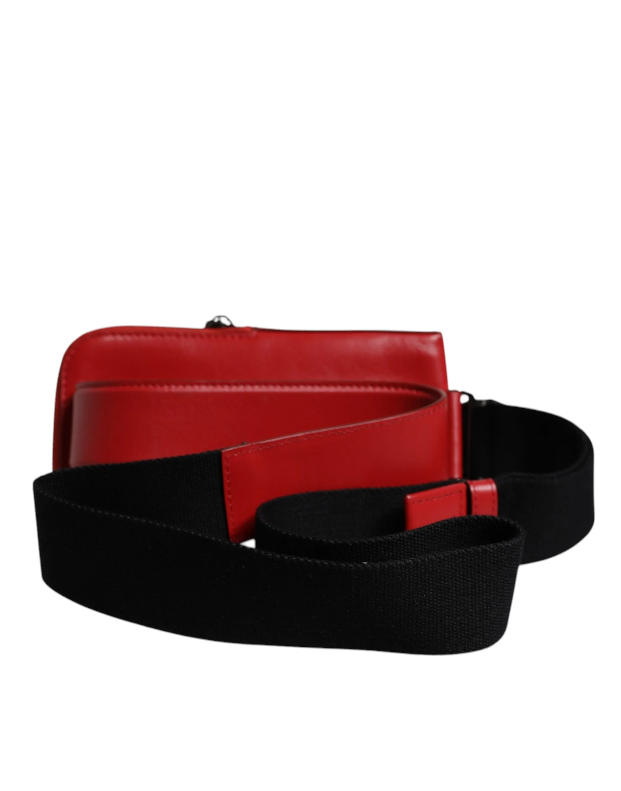 Red Calfskin Leather Phone Cardholder Crossbody Bag - Image 2