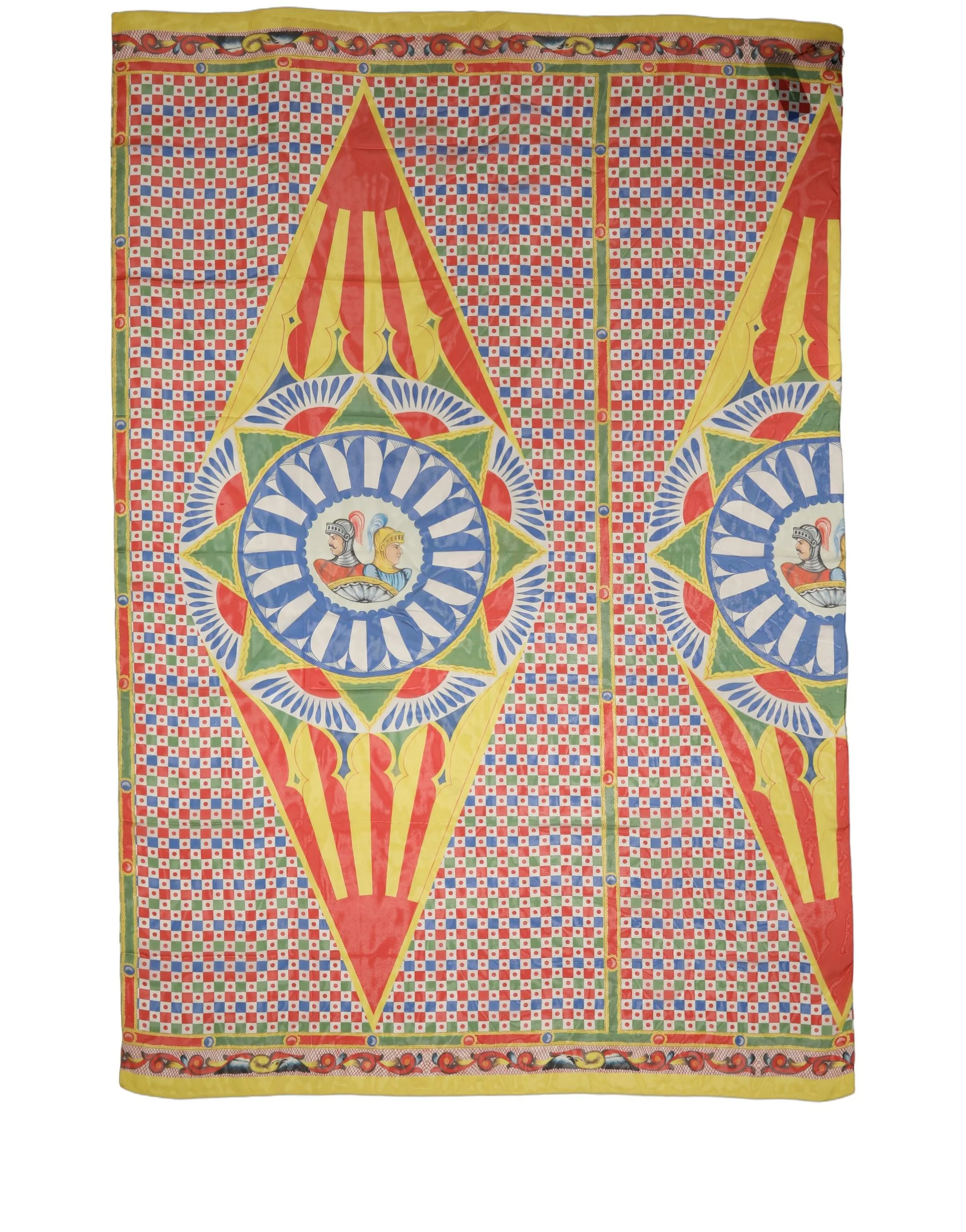 Multicolor Silk Carretto Print Stole Scarf - Image 2