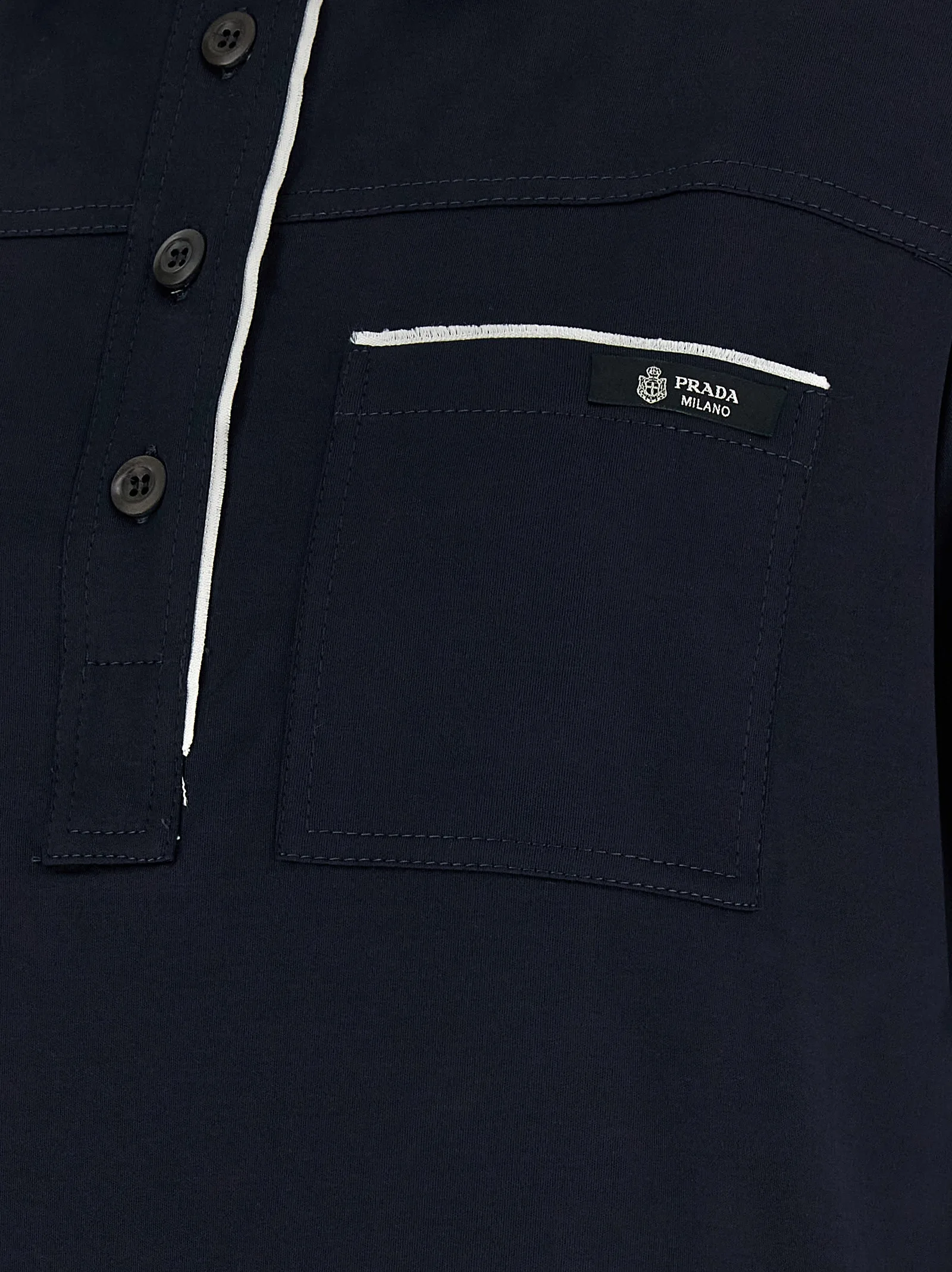 Blue Cotton Polo Shirt - Image 4