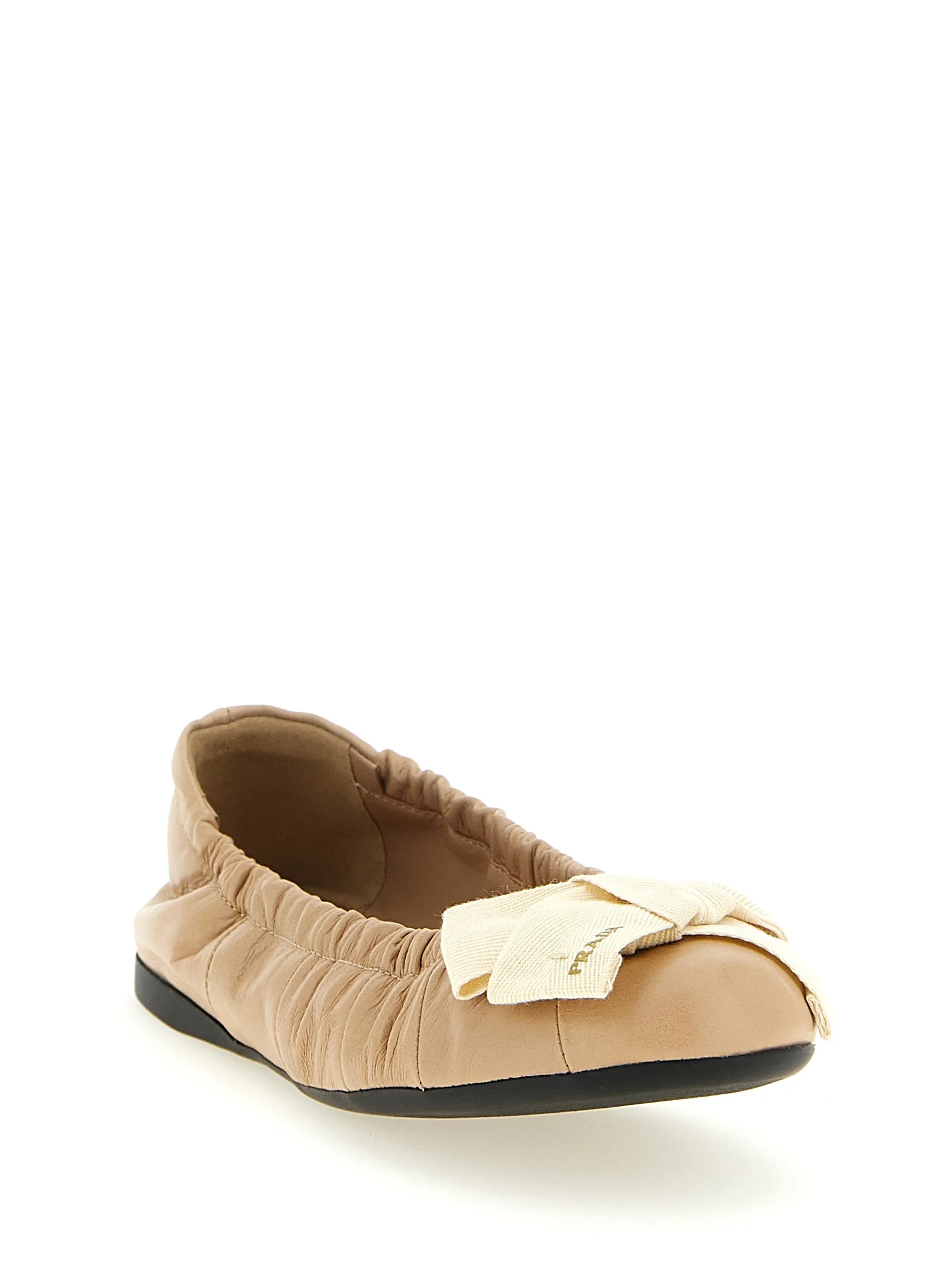 Beige Calfskin Ballet Flats - Image 2
