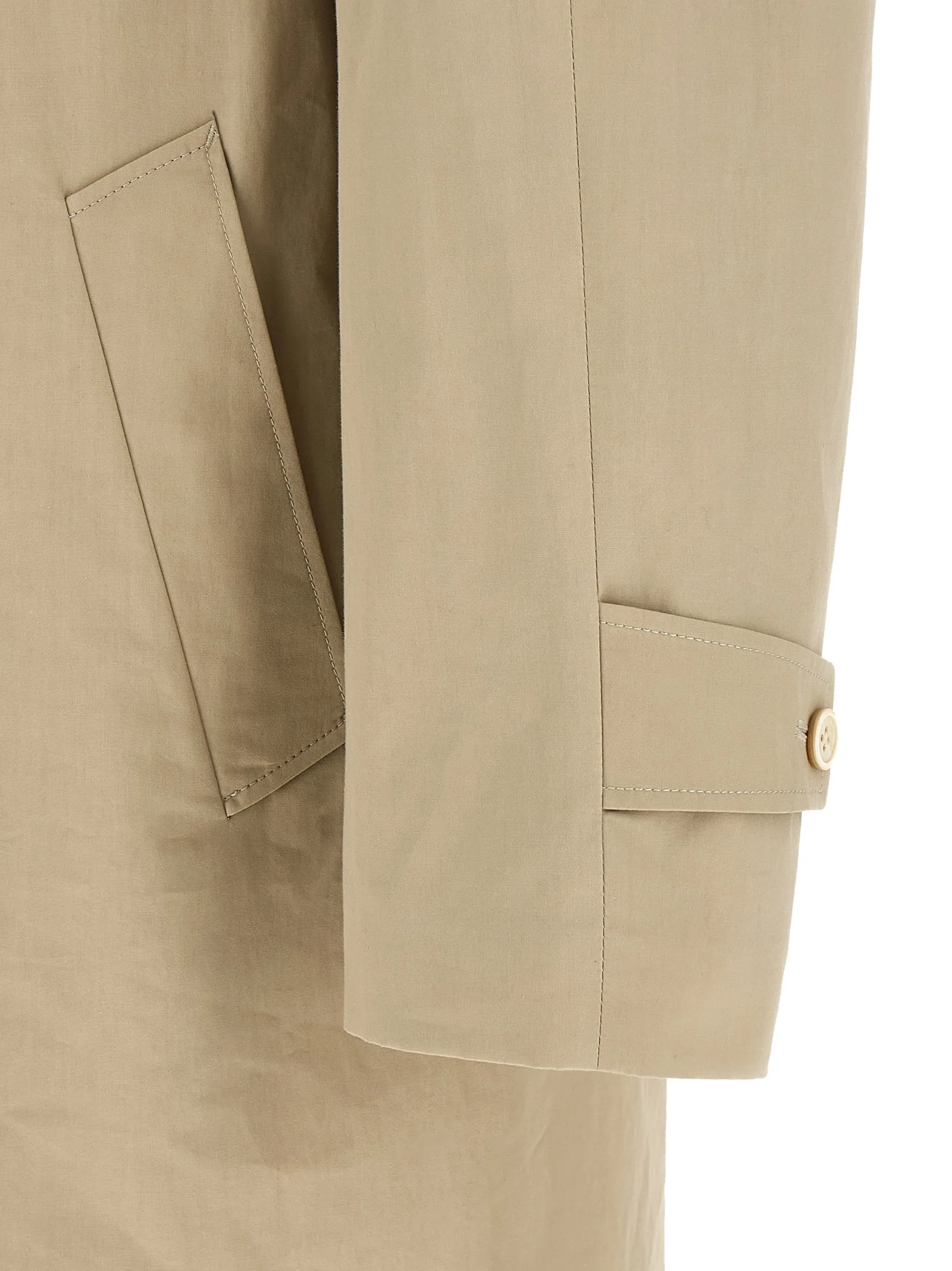 Beige Cotton Coat - Image 4
