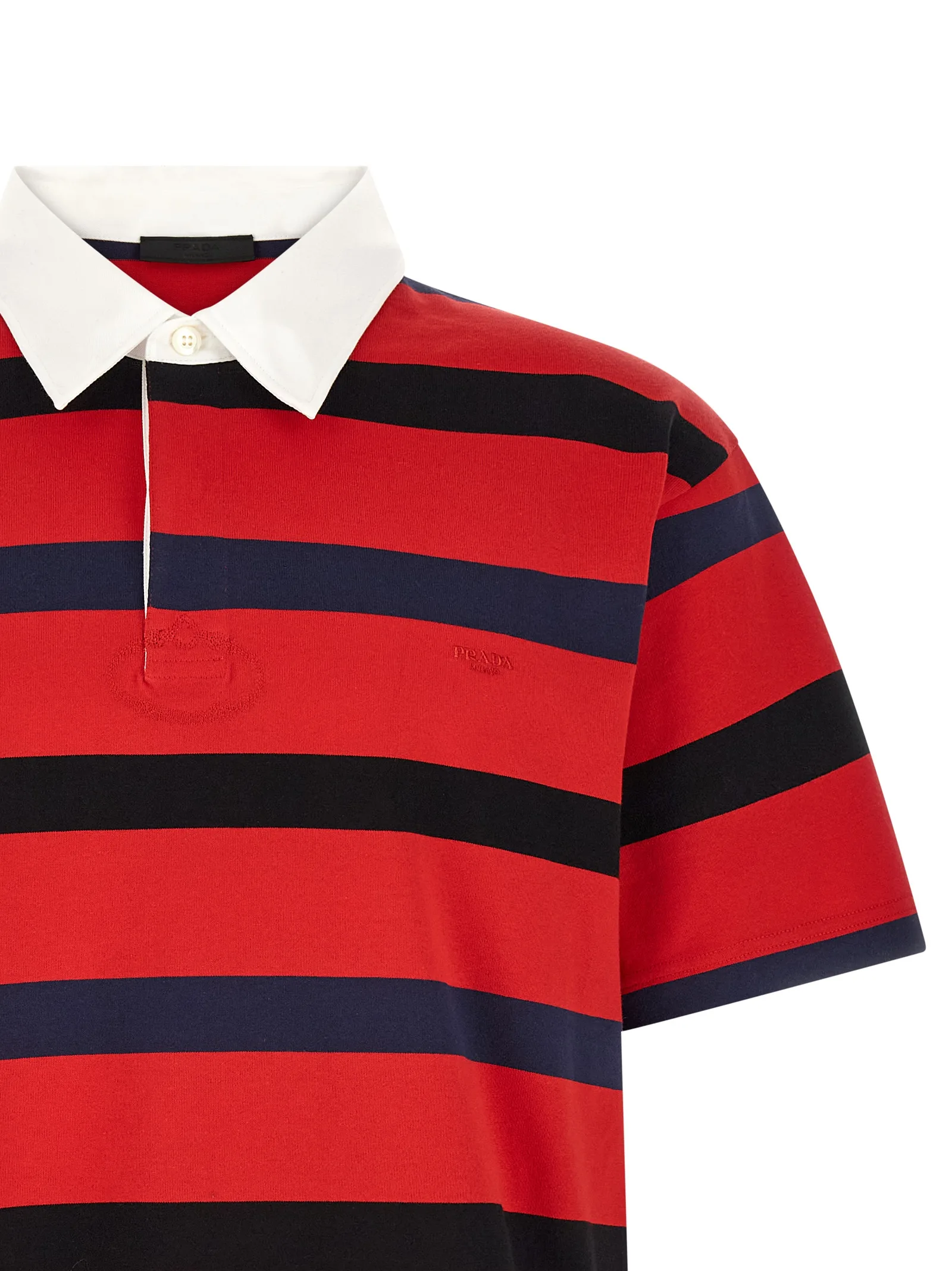 Red Cotton Polo Shirt - Image 3