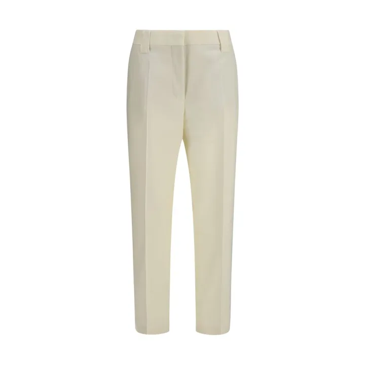 Beige Wool Oves Aries Cropped Pants